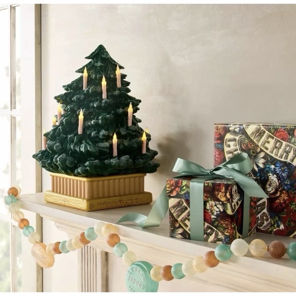 NEW John Derian X Target Lighted 14" Christmas Tree with Candles Blow‎ Mold 2025 - Picture 6 of 6